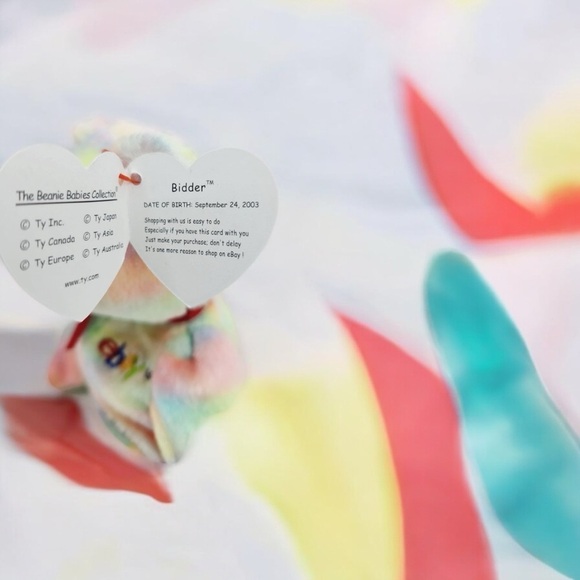 Ty Beanie Baby 'Bidder' the EBAY Bear (8.5 inch) -Been sealed in Box - Picture 8 of 8